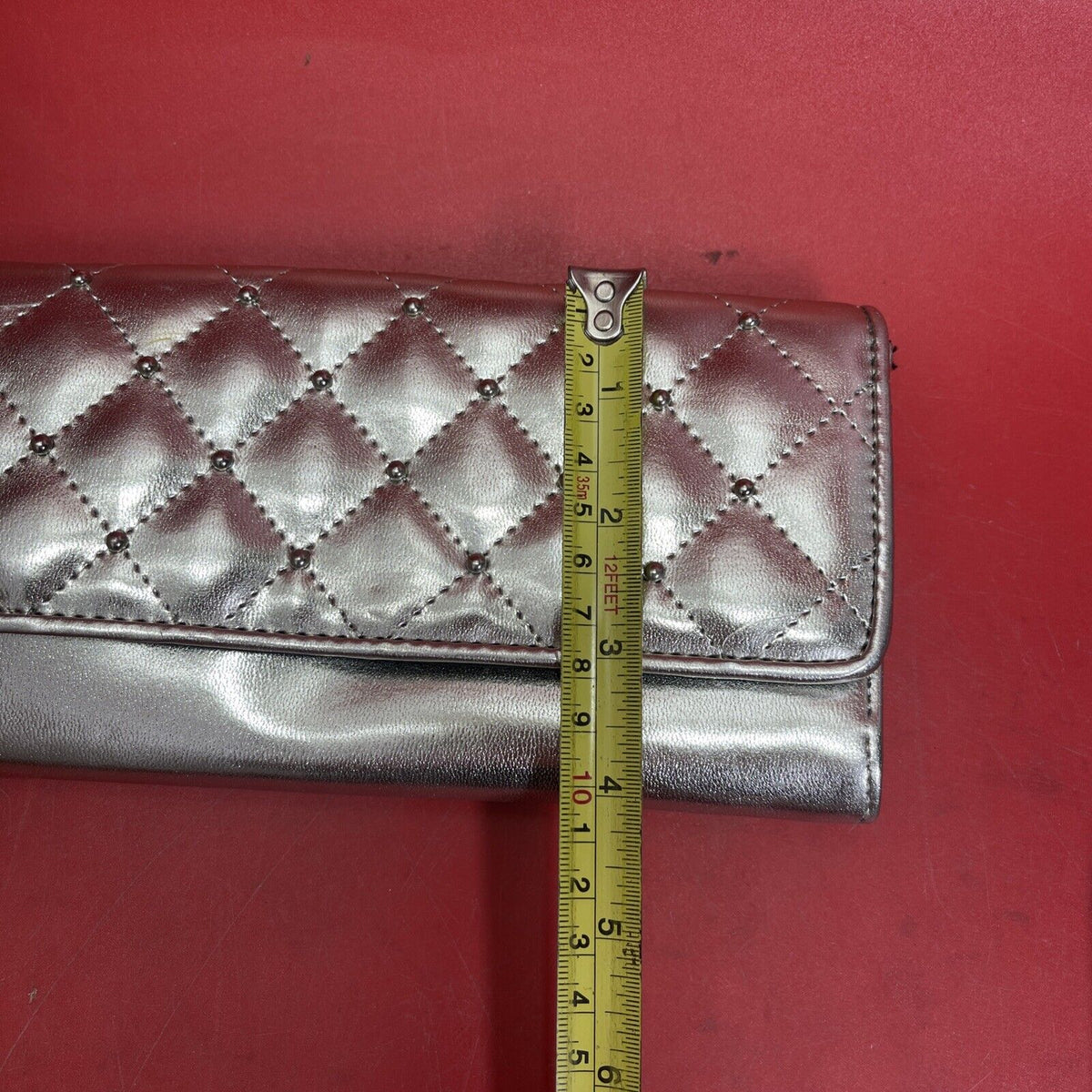 Vintage Roger Gimbel Accessories Quilted Pattern Bifold Long Wallet/Clutch Lot 2