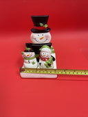 Adorable Snowman Napkin Holder w/ Salt and Pepper Set