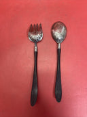 ANTIQUE MANNING BOWMAN ART DECO 2 PC SPOON AND FORK SALAD SET