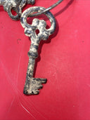 7 CAST IRON JAIL Keys House RUSTIC WESTERN CHURCH Key Ring Lock SKELETON Prop *