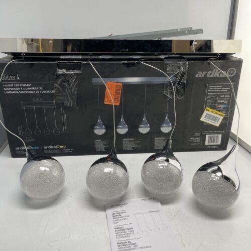NEW SEALED!!! Artika 4-Light Glitzer 24-Watt Integrated LED Chrome Pendant