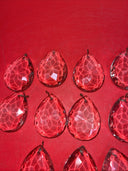 16 Vintage Faceted Glass Tear Drop Prisms Chandelier Lamps #9