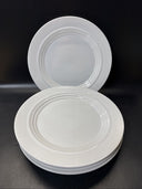 Crate & Barrel BOSCOWARE WHITE Dinner Plate 11"/ Lot Of 4