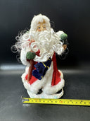 Vintage Santa Claus Victorian With Toys And Lamp 8” Tall