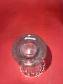 Vintage Italian Tall/Heavy Clear Glass Vase with Floral Embellishment Lot 2