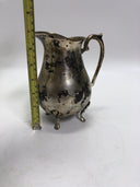 Silverplate Water Pitcher with Ice Guard and Claw Feet