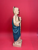 Vintage St. Jude Patron Saint Statue of Lost Causes 12.5" Hard Plastic Figurine