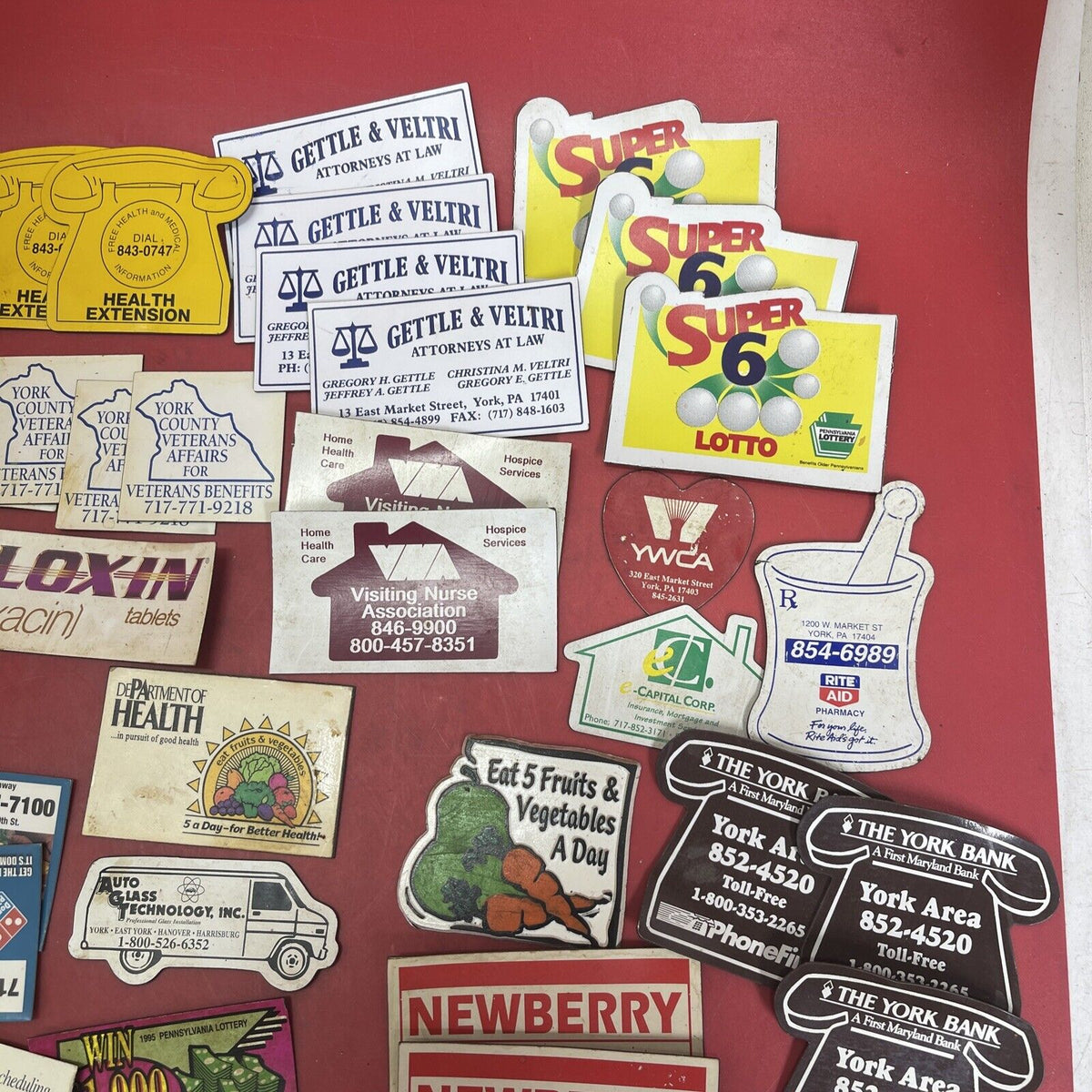 Vintage  Sticker Magnet Large Lot