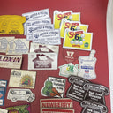 Vintage  Sticker Magnet Large Lot
