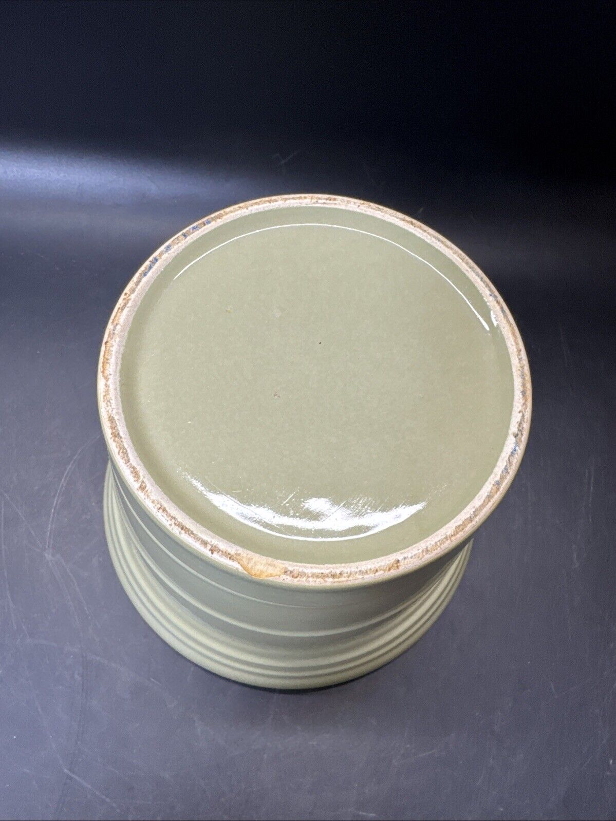 Ceramic Green Planter With Underbowl 5”x 6.1/3”