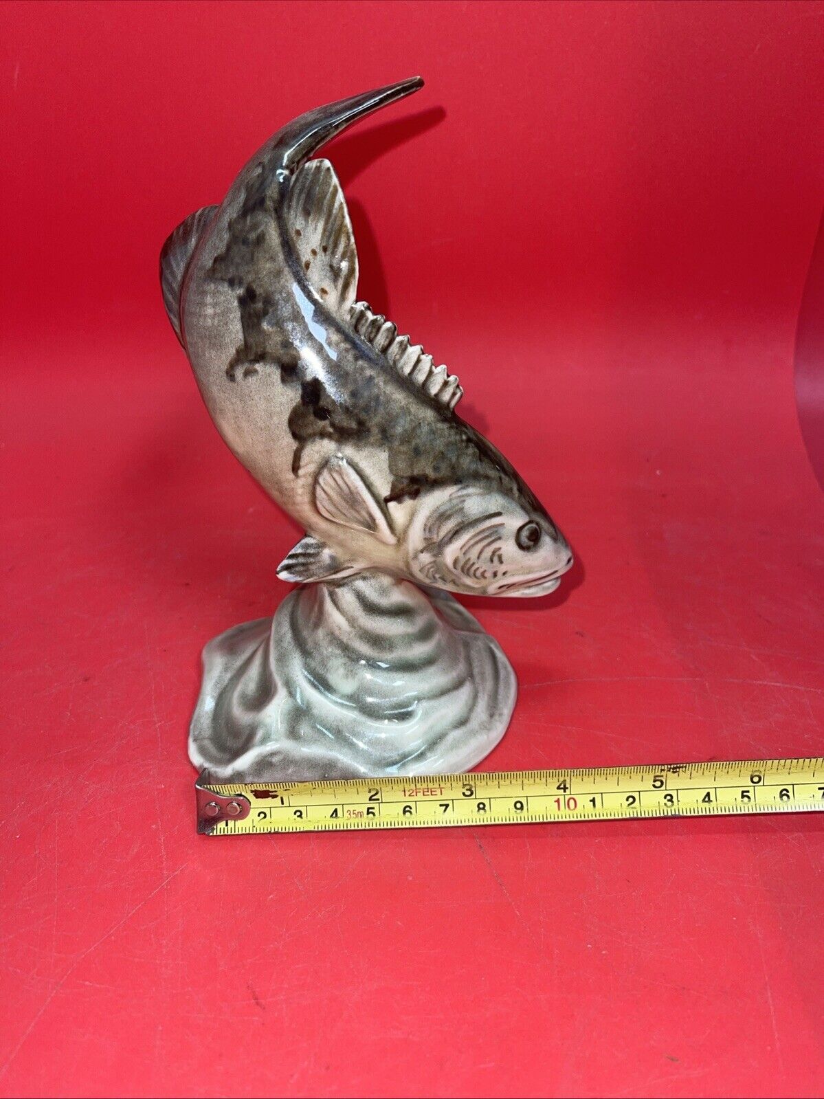 ART DECO  Porcelain PERCH FISH FIGURINE