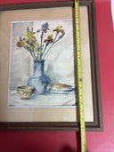 Vintage Painting,, Irises in a Vase’’ 1932 B. Zygarlowski