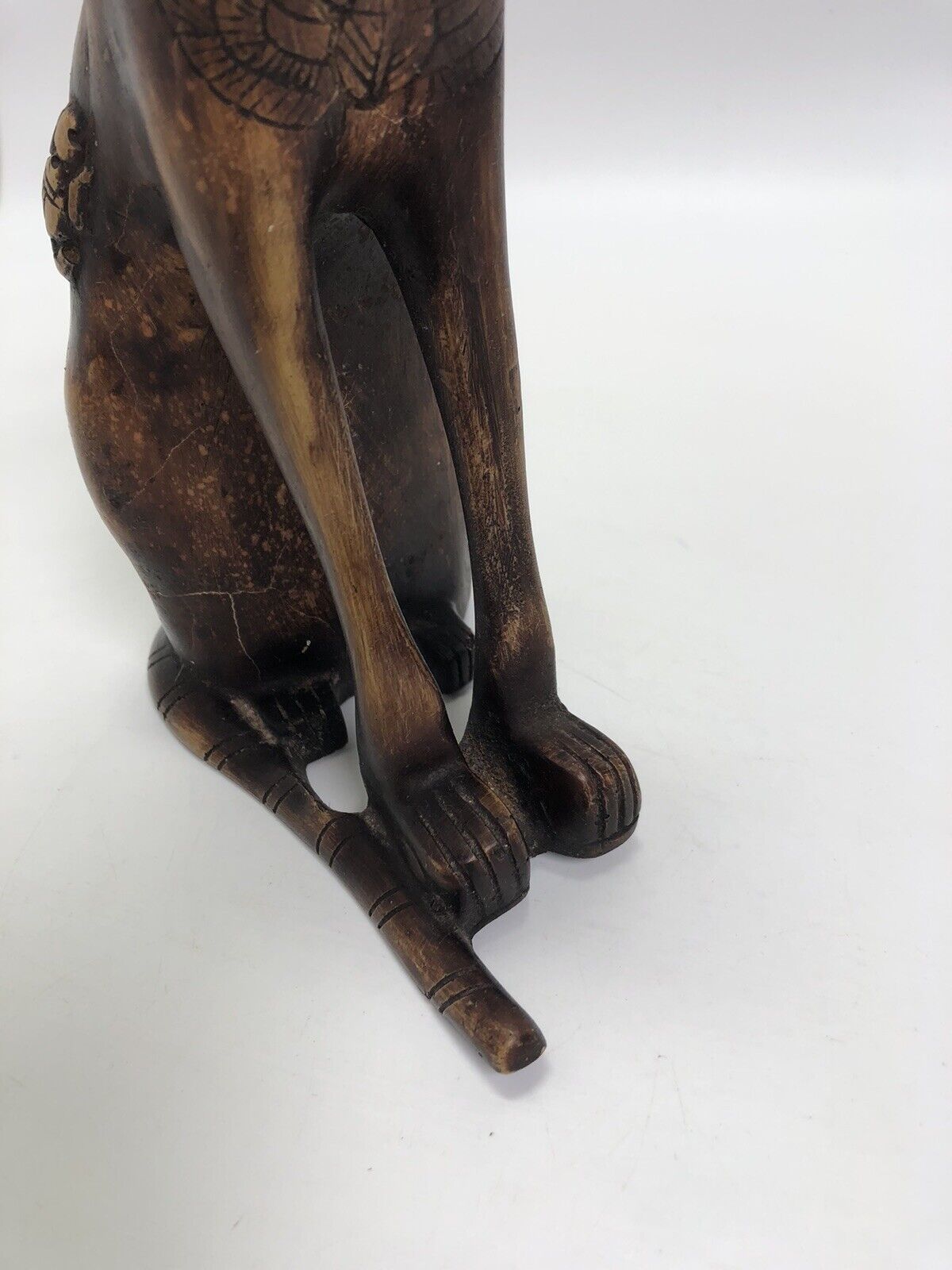 EXCEPTIONAL "BASTET" THE EGYPTIAN CAT GODDESS OF PROTECTION W/SCARAB & WINGS