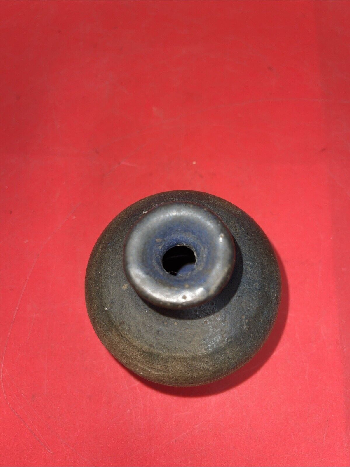 Studio Art Pottery Stoneware Vase Artist Signed Hand Thrown Vintage 4”H