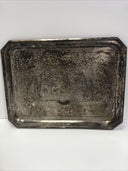 Antique  Meriden Silver Plate Serving Tray Drink Snack Tray