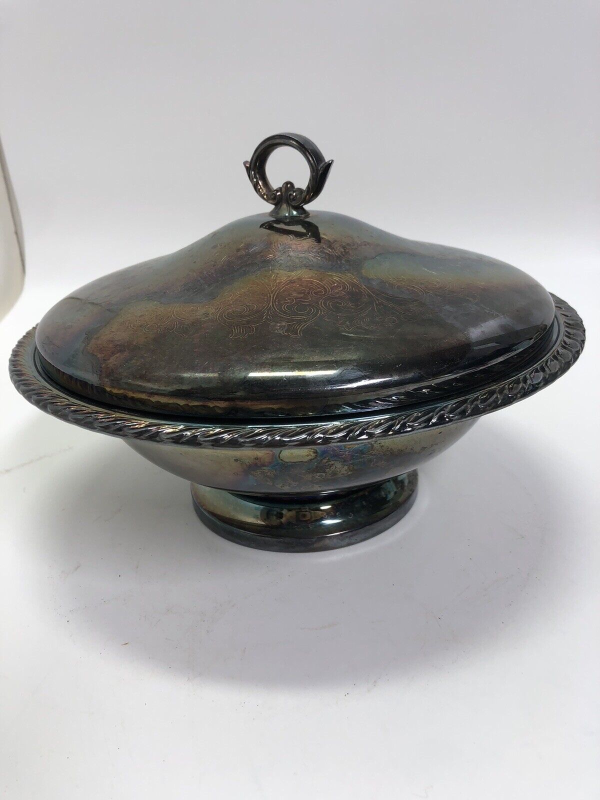 Vintage Silver Plate Serving Bowl Lid