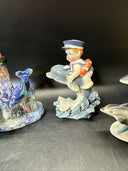 Vintage Collectible Dolphins Figurines/ Lot Of 4