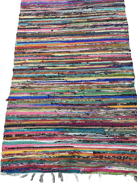 Chindi Home Collection Handwoven Multicolor Area Rag Rug, 63x34