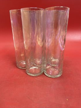 SET OF 5 CLEAR GLASS VINTAGE JUICE GLASSES 7”