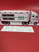 Hess Gasoline 2003 Hess Truck With Racecars 14"