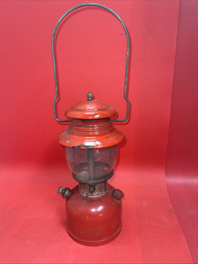 Vintage Red Coleman Model 200A Black Band Lantern