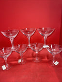 Vintage Clear Glass Cocktail Glasses Lot 7