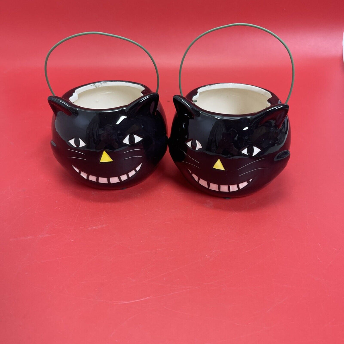 Halloween Candy Dish Cat Lot 2