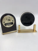 Howard Miller Rosewood Arch Mantle/Tabletop Clock Set of 2 Untested