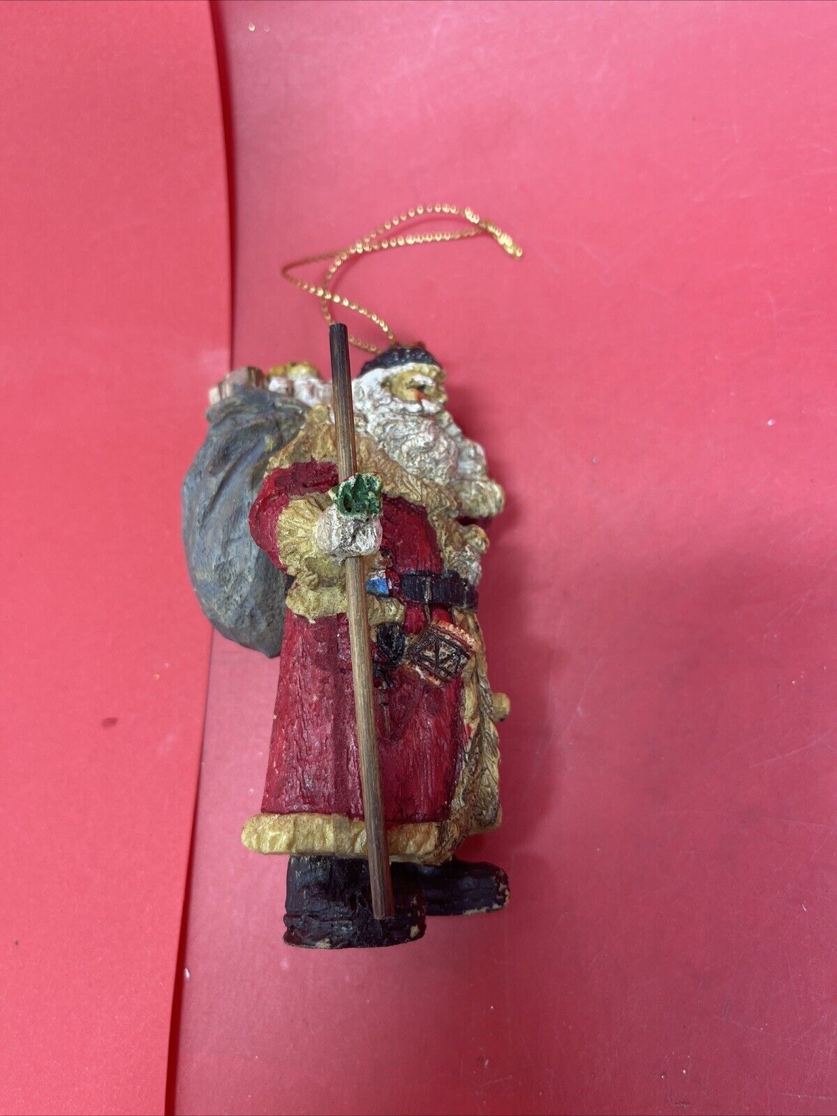 Vintage Santa Ornaments Resin Set Of 11