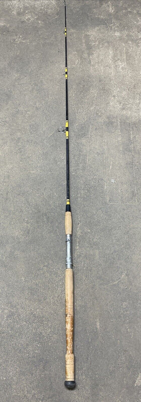 6’6” South Bend GLADDING Outdoorsman Spinning Rod, 1 Pc Vintage Wood Handle
