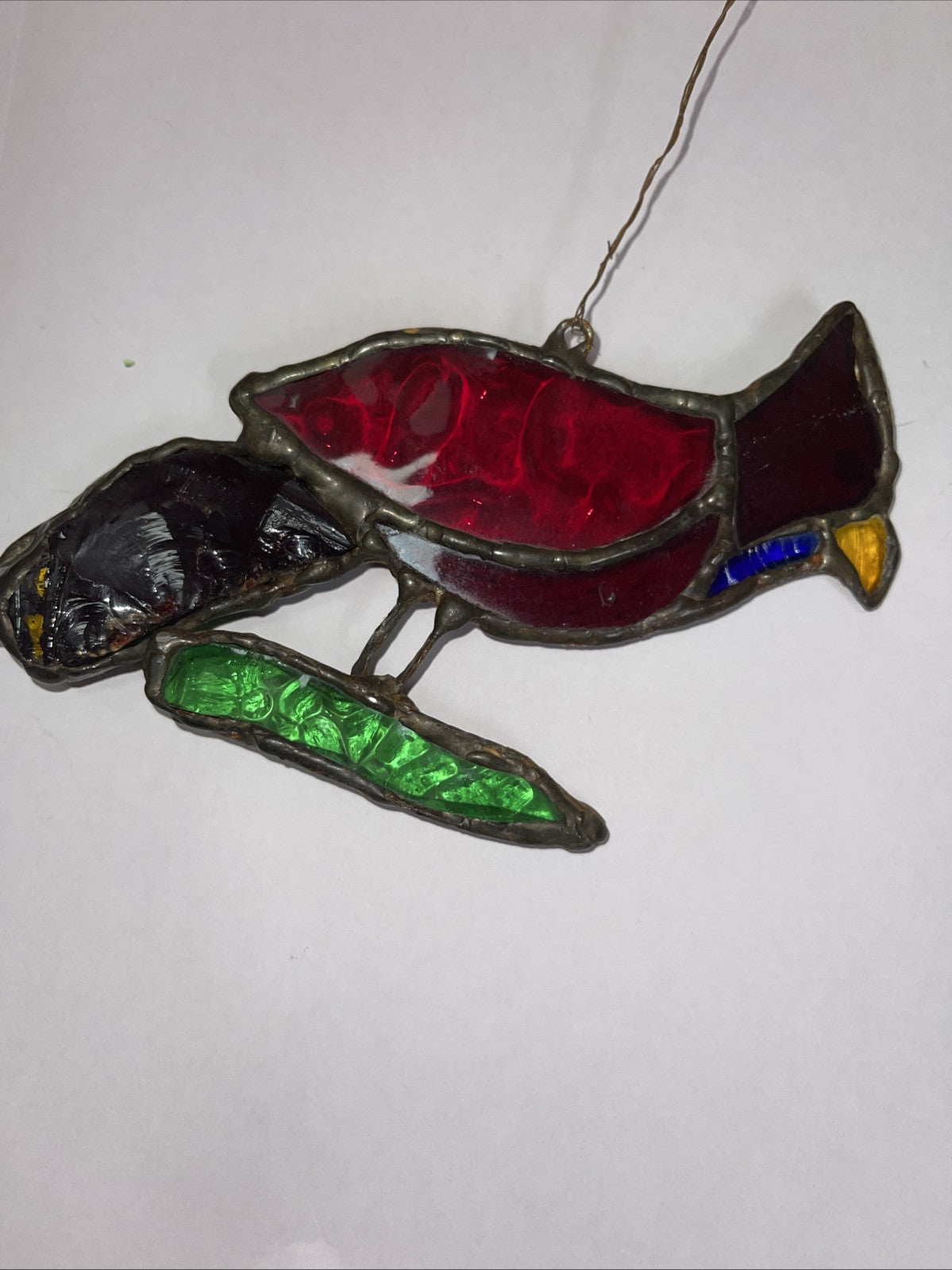 Vintage Stained Glass Suncatchers Set Of 3