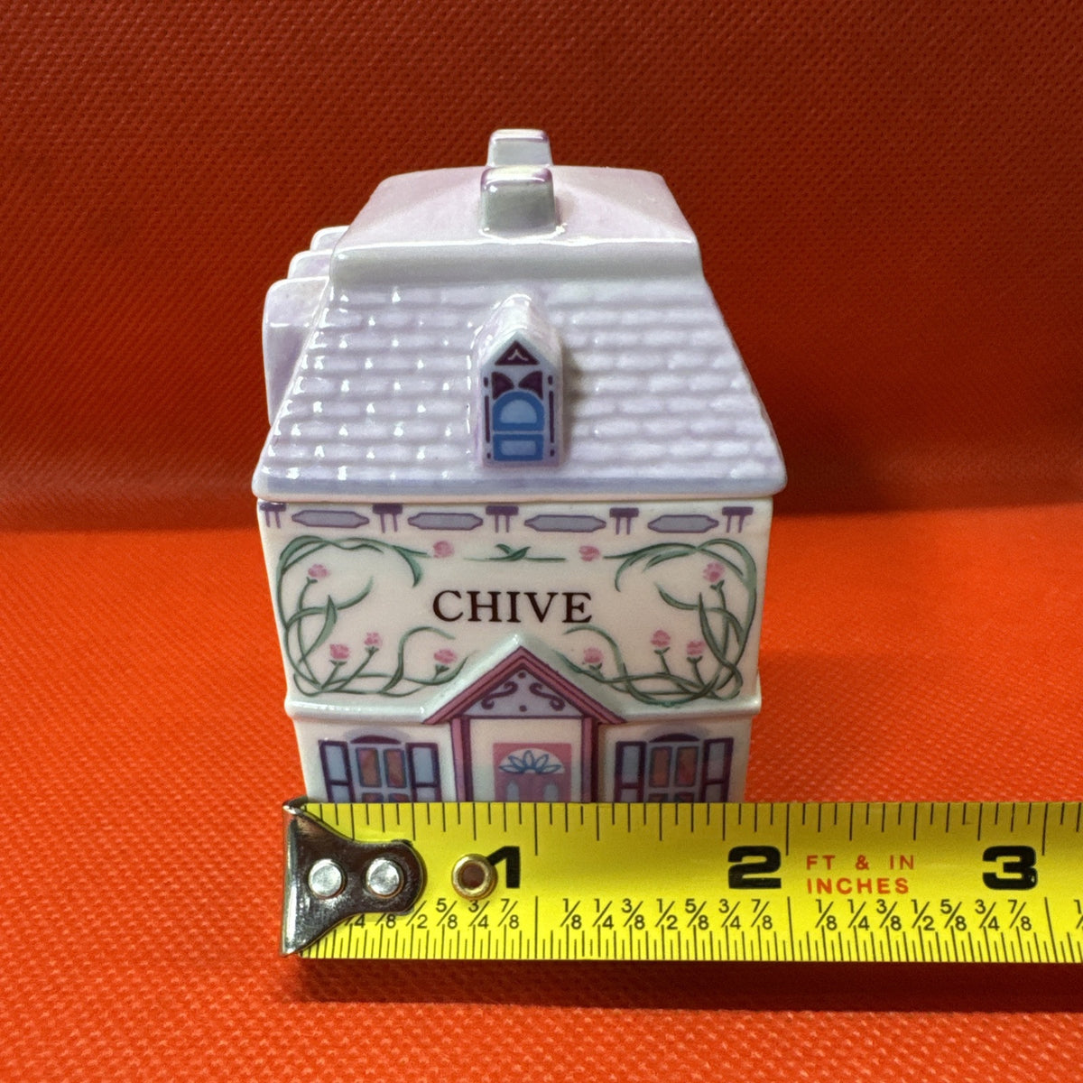 Vintage 1989 Lenox Spice Village CHIVE Jar With Lid