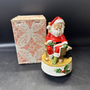 Vintage 1976 Josef Original Ceramic Christmas Sleepy Santa Musical Figurine