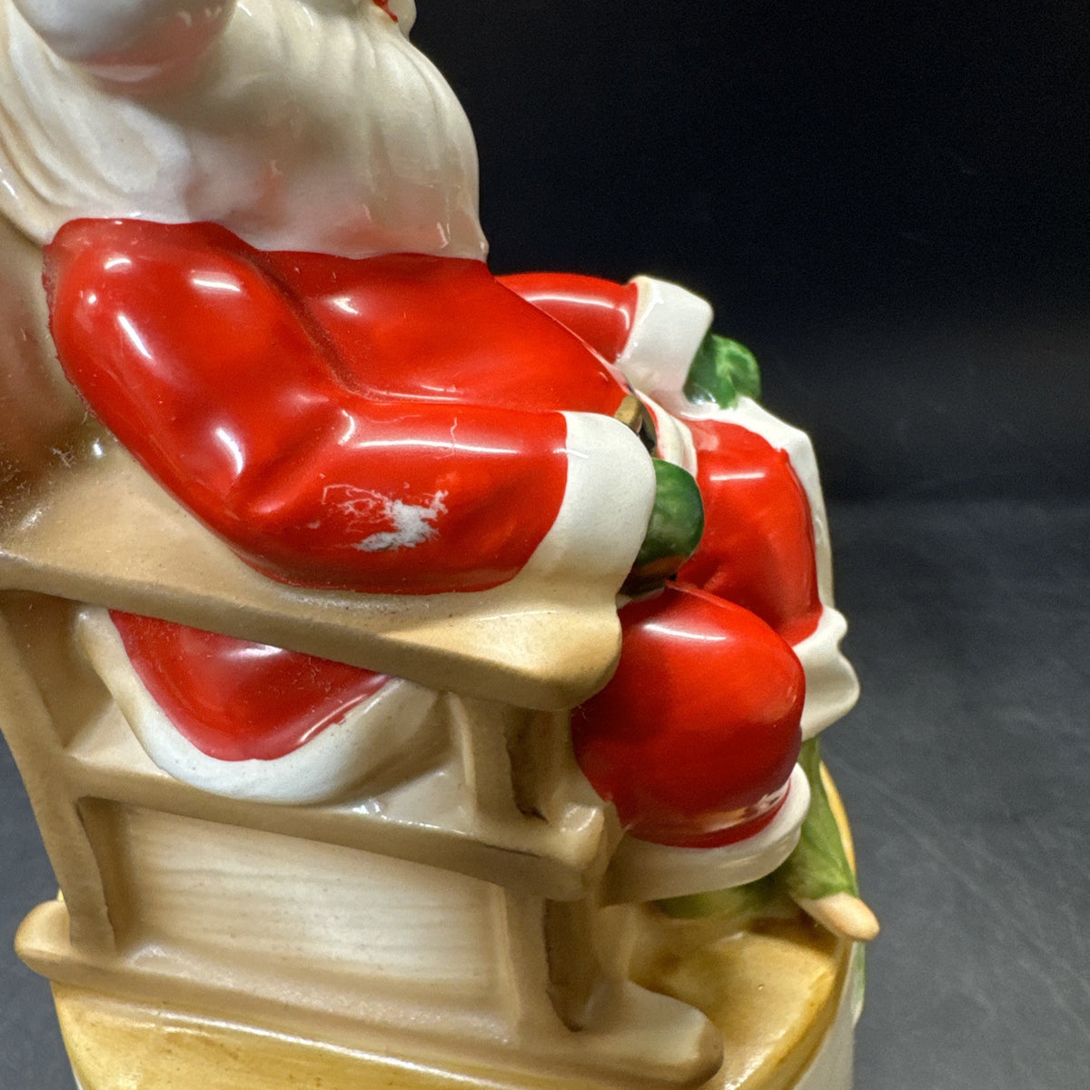 Vintage 1976 Josef Original Ceramic Christmas Sleepy Santa Musical Figurine