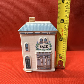 Vintage 1989 Lenox Spice Village SAGE House Jar With Lid