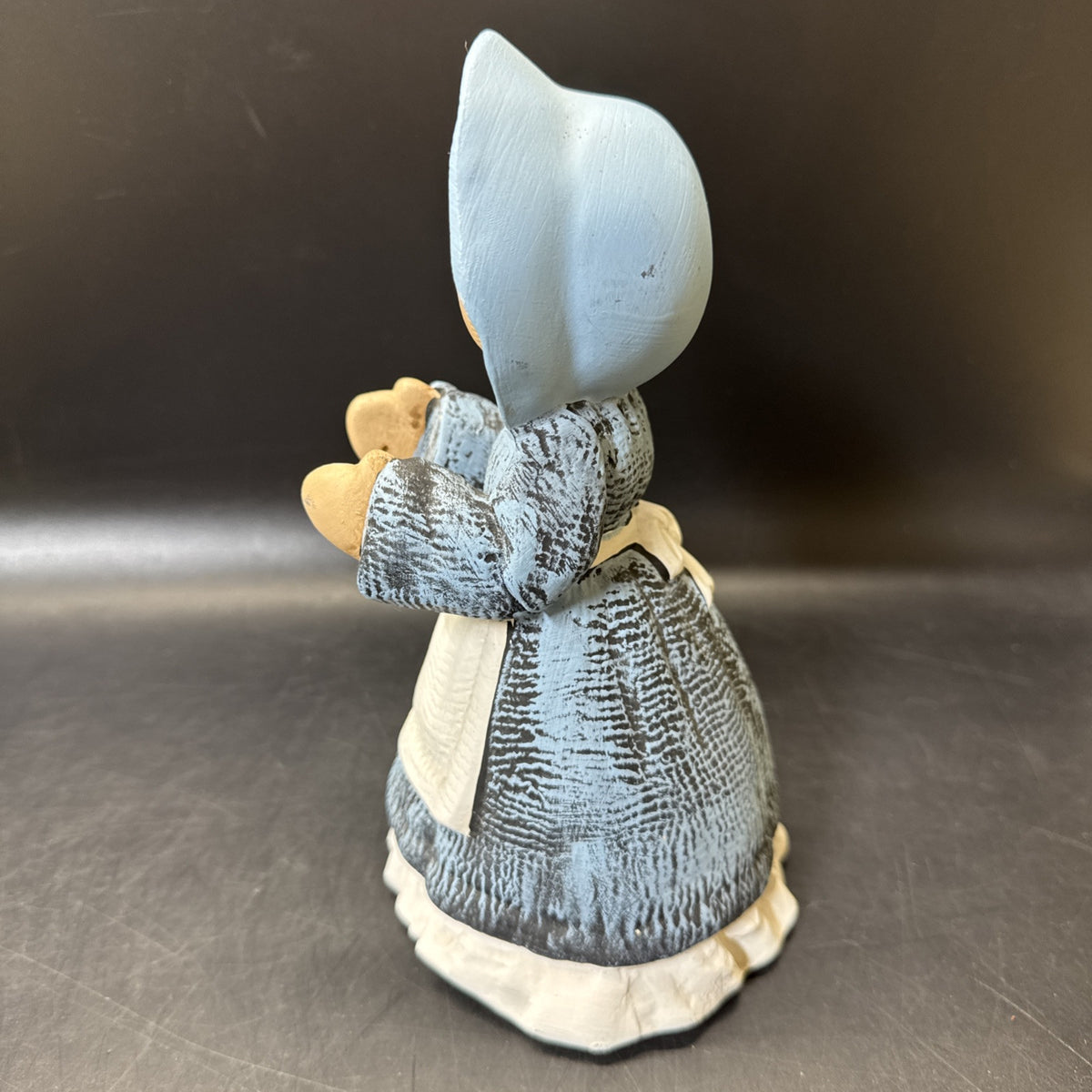 Amish Faceless Ceramic Shelf Sitter Boy & Girl Set Pair Hand Painted