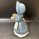 Amish Faceless Ceramic Shelf Sitter Boy & Girl Set Pair Hand Painted