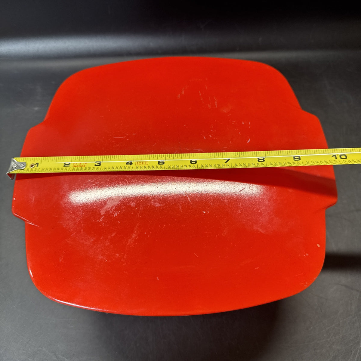 Vintage PYREX Hostess Red Square Casserole Dish with Lid, 2.5 Qt