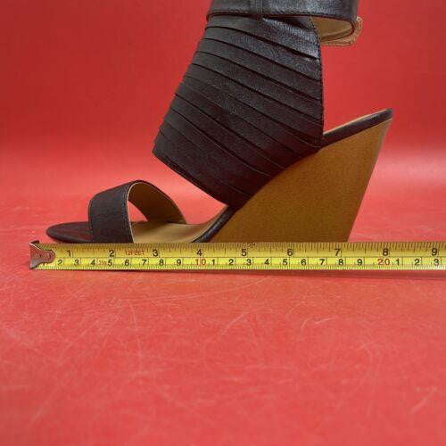 Qupid Kendall Black Brown Wedge Sandals Women’s 7.5 WITH BOX