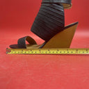 Qupid Kendall Black Brown Wedge Sandals Women’s 7.5 WITH BOX