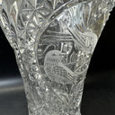 Vintage Hofbauer Byrdes Crystal Birds Vase 10” Tall
