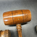 3 Vintage Wooden Judge’s Gavel, Mallet, Auctioneer