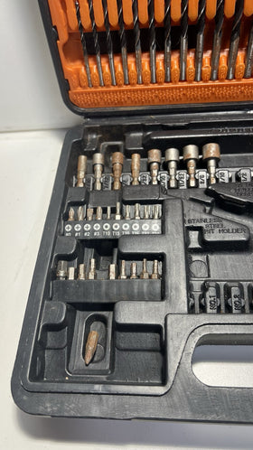Drill Bit Set/Screwdriver Bit Set Combo. Some parts are lost