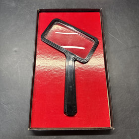 Vintage Bausch & Lomb Reading Glass Rectangular Reader Pearl Black w/ Box USA