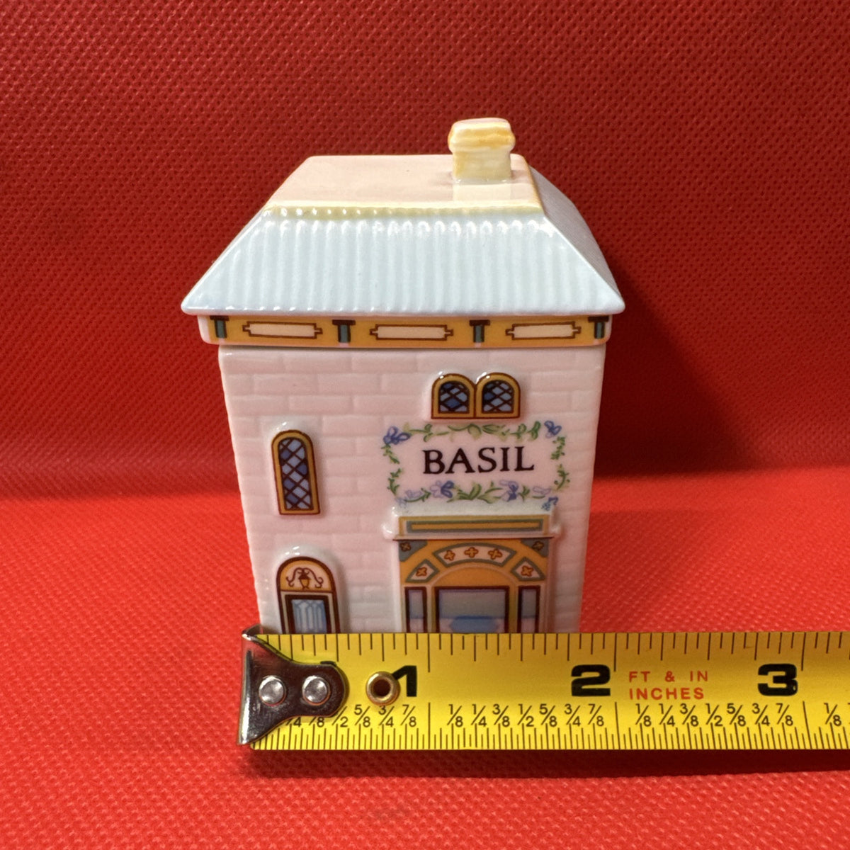 Vintage 1989 Lenox Spice Village BASIL Jar w/Lid