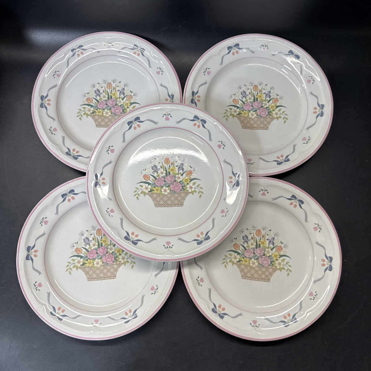 Sango Stoneware Chesapeake Plate 7.5”/ Set Of 5