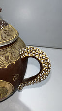 Vintage Japanese Satsuma Moriage Dragon Teapot – Hand Painted, 6” Tall