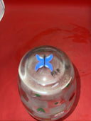 LENOX Nature’s Splendor Vase Hand Painted Designs Frosted Glass Signed 8.5"