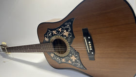 Vintage Checkmate G440 Acoustic Guitar - Needs Repair, Scratches & Missing Parts