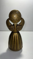 Vintage 60s 70s Paper Mache Angel Music Box Christmas 9.5” Mid-Century. Japan